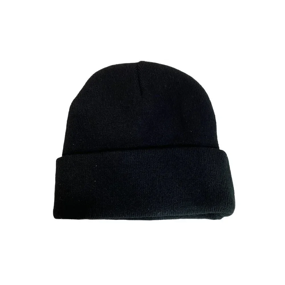 New Black Knit Beanie Unisex Cancer‎ Horoscope One Size NWOT